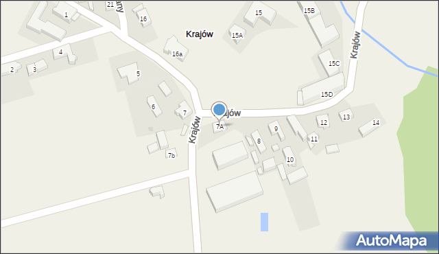 Krajów, Krajów, 7A, mapa Krajów