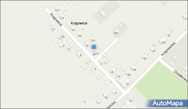 Krajowice, Krajowice, 16, mapa Krajowice