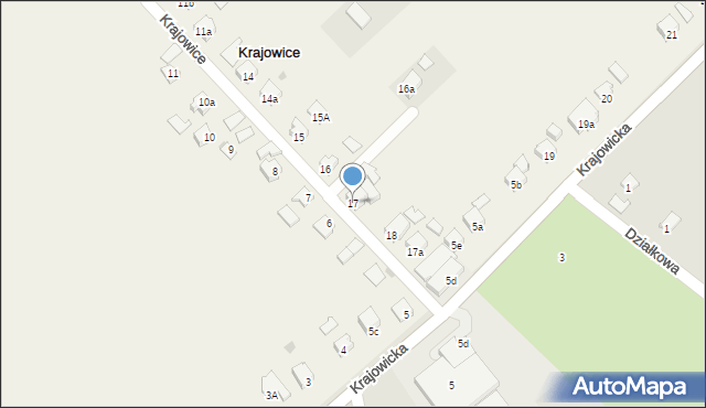 Krajowice, Krajowice, 17, mapa Krajowice