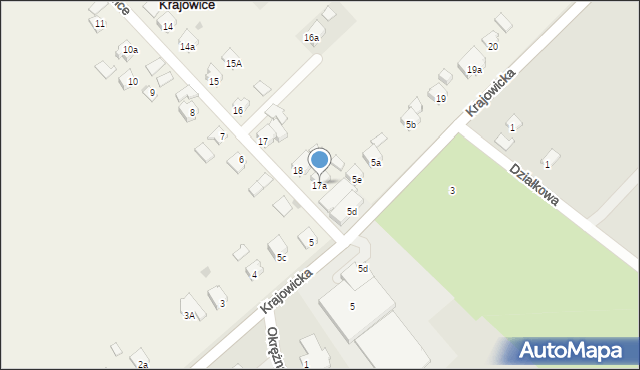 Krajowice, Krajowice, 17a, mapa Krajowice