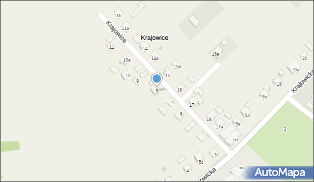 Krajowice, Krajowice, 8, mapa Krajowice