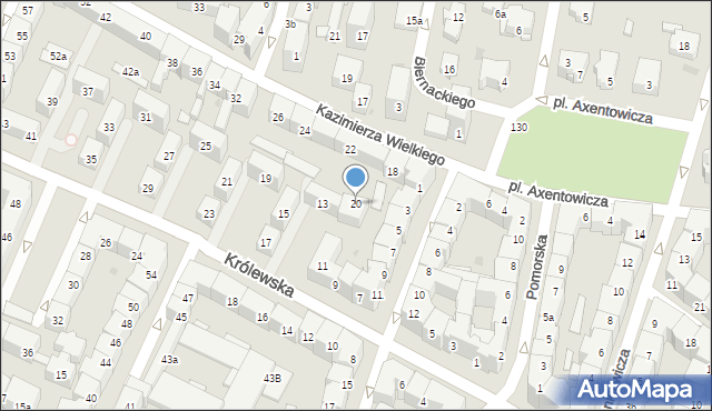 Kraków, Króla Kazimierza Wielkiego, 20, mapa Krakowa