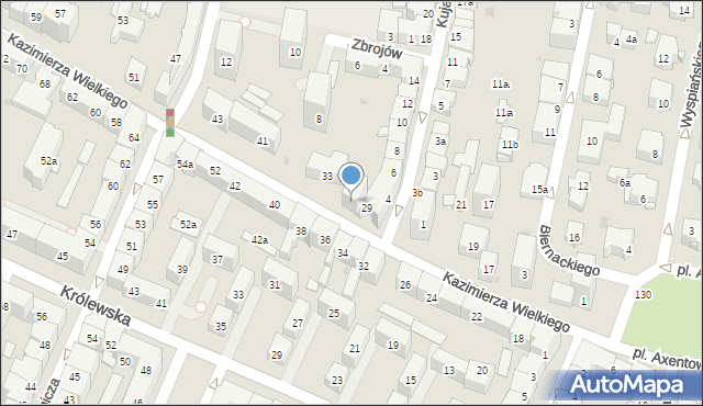 Kraków, Króla Kazimierza Wielkiego, 31, mapa Krakowa