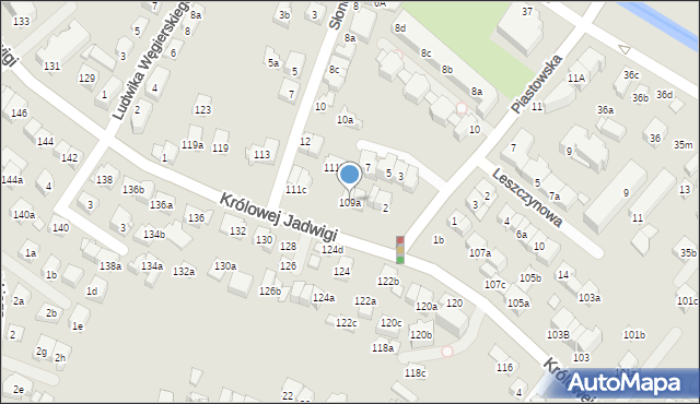 Kraków, Królowej Jadwigi, 109a, mapa Krakowa