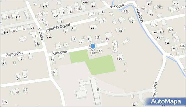 Kraków, Kresowa, 10, mapa Krakowa