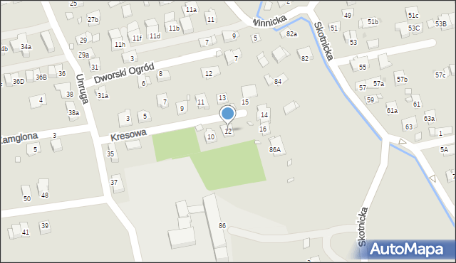 Kraków, Kresowa, 12, mapa Krakowa