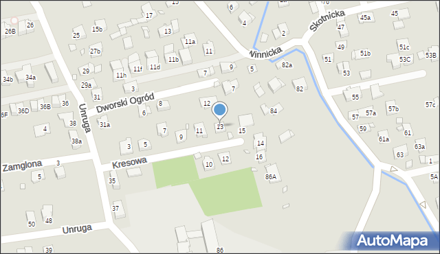 Kraków, Kresowa, 13, mapa Krakowa
