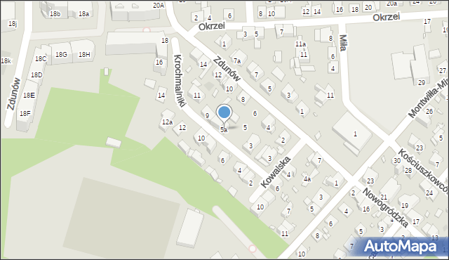 Kraków, Krochmalniki, 5a, mapa Krakowa