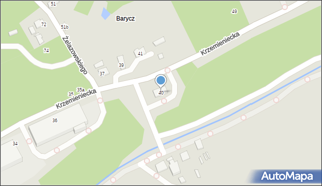 Kraków, Krzemieniecka, 40, mapa Krakowa