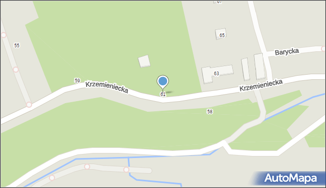 Kraków, Krzemieniecka, 61, mapa Krakowa