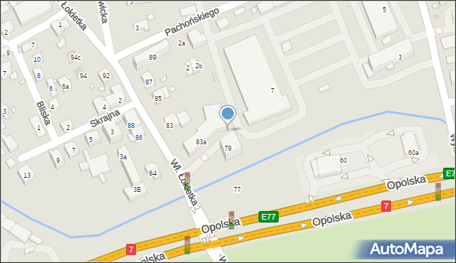 Kraków, Króla Władysława Łokietka, 79p, mapa Krakowa
