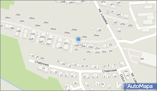 Kraków, Króla Władysława Łokietka, 154g, mapa Krakowa