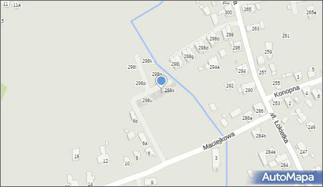 Kraków, Króla Władysława Łokietka, 298t, mapa Krakowa