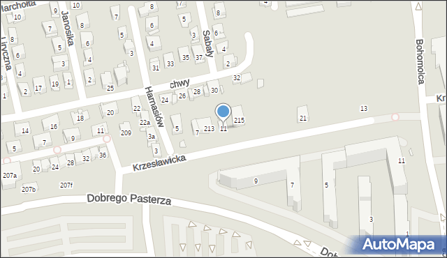 Kraków, Krzesławicka, 11, mapa Krakowa