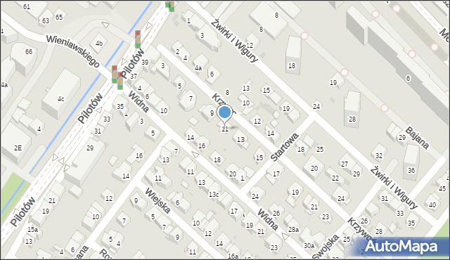 Kraków, Krzywoń Anieli, 11, mapa Krakowa