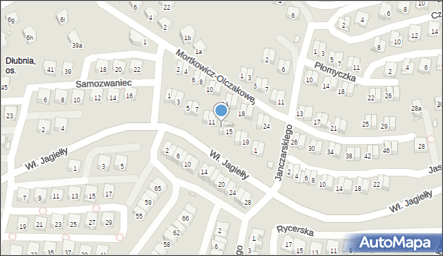 Kraków, Króla Władysława Jagiełły, 13, mapa Krakowa