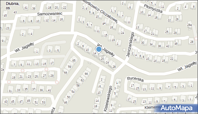 Kraków, Króla Władysława Jagiełły, 18, mapa Krakowa