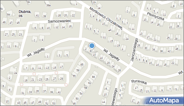 Kraków, Króla Władysława Jagiełły, 8, mapa Krakowa
