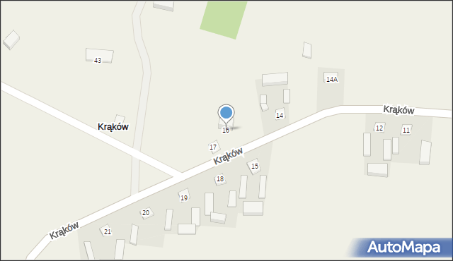 Krąków, Krąków, 16, mapa Krakowa