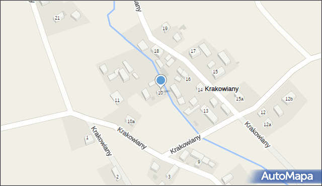 Krakowiany, Krakowiany, 10, mapa Krakowiany