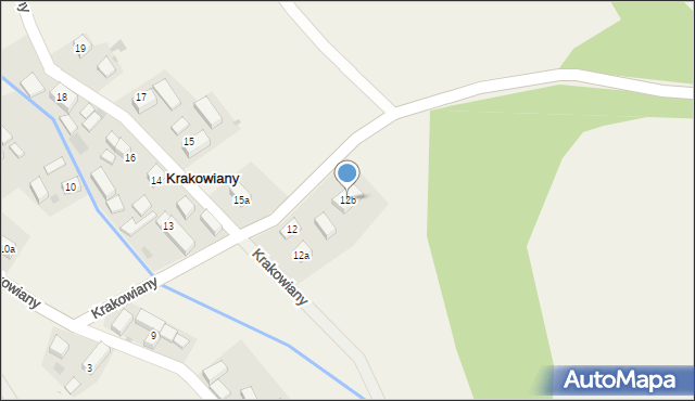 Krakowiany, Krakowiany, 12b, mapa Krakowiany