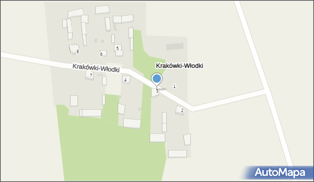 Krakówki-Włodki, Krakówki-Włodki, 3, mapa Krakówki-Włodki