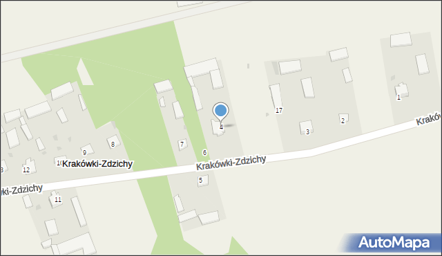 Krakówki-Zdzichy, Krakówki-Zdzichy, 4, mapa Krakówki-Zdzichy