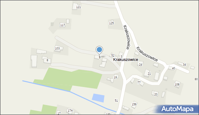 Krakuszowice, Krakuszowice, 9, mapa Krakuszowice