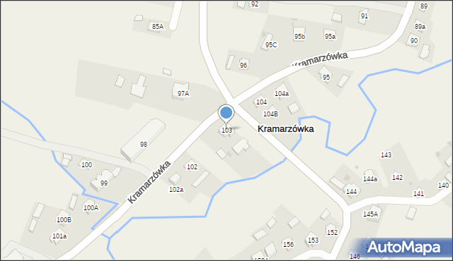 Kramarzówka, Kramarzówka, 103, mapa Kramarzówka