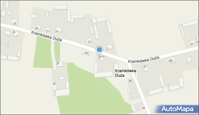 Kramkówka Duża, Kramkówka Duża, 22, mapa Kramkówka Duża