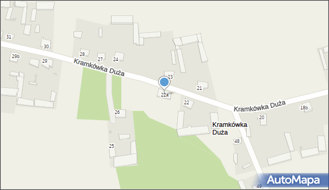 Kramkówka Duża, Kramkówka Duża, 22a, mapa Kramkówka Duża