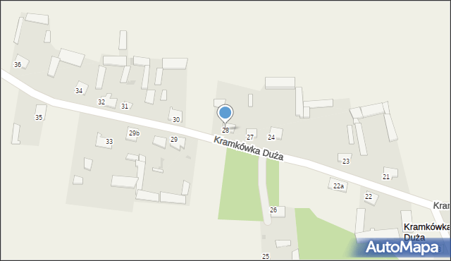 Kramkówka Duża, Kramkówka Duża, 28, mapa Kramkówka Duża