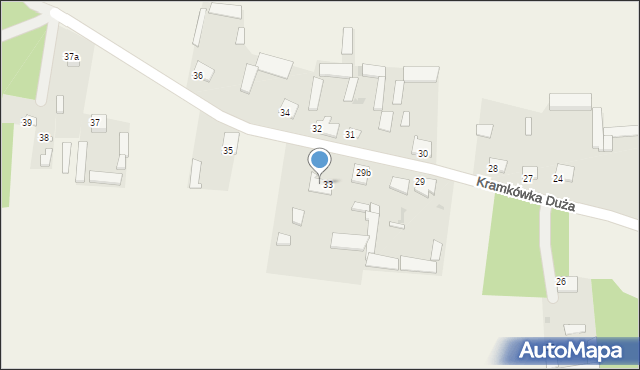 Kramkówka Duża, Kramkówka Duża, 33a, mapa Kramkówka Duża