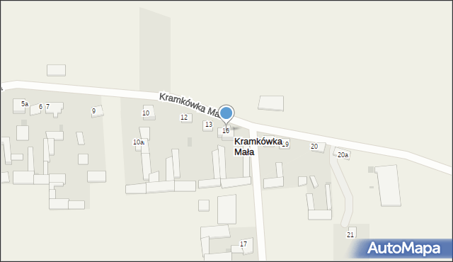 Kramkówka Mała, Kramkówka Mała, 16, mapa Kramkówka Mała