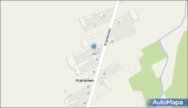 Kramkowo, Kramkowo, 33A, mapa Kramkowo