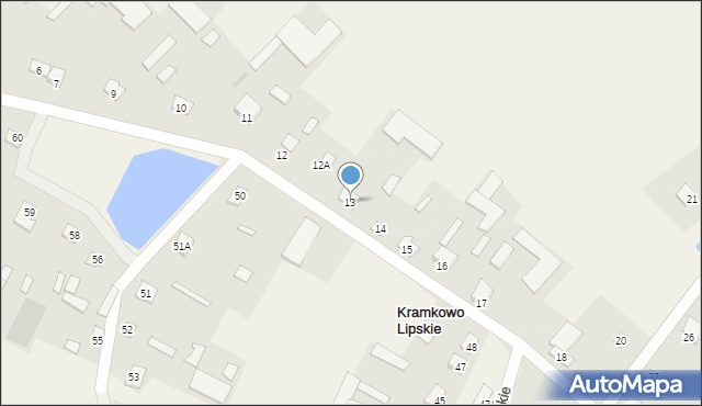 Kramkowo Lipskie, Kramkowo Lipskie, 13, mapa Kramkowo Lipskie