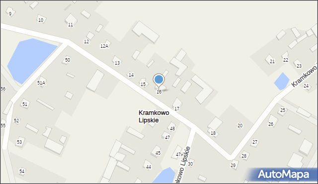 Kramkowo Lipskie, Kramkowo Lipskie, 16, mapa Kramkowo Lipskie