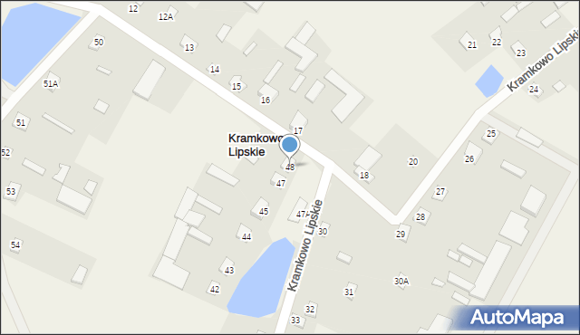 Kramkowo Lipskie, Kramkowo Lipskie, 48, mapa Kramkowo Lipskie