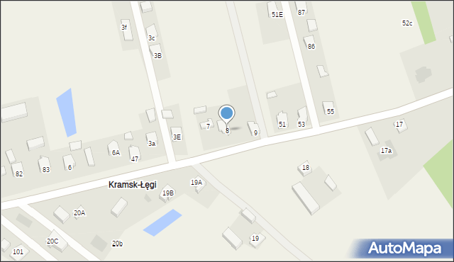 Kramsk, Kramsk-Łęgi, 8, mapa Kramsk