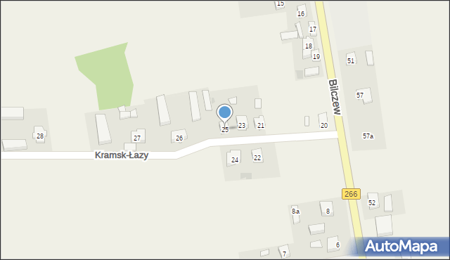 Kramsk-Łazy, Kramsk-Łazy, 25, mapa Kramsk-Łazy