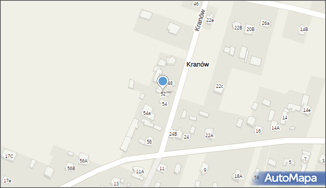 Kranów, Kranów, 52, mapa Kranów