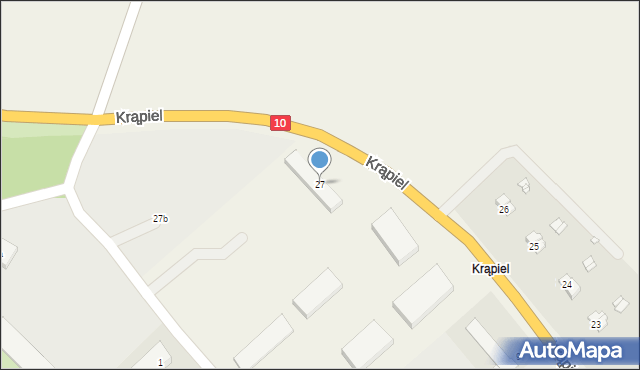 Krąpiel, Krąpiel, 27, mapa Krąpiel