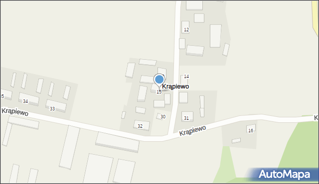 Krąpiewo, Krąpiewo, 15, mapa Krąpiewo