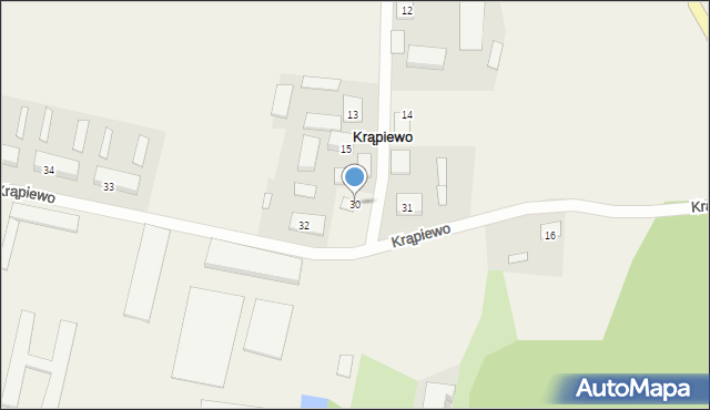 Krąpiewo, Krąpiewo, 30, mapa Krąpiewo