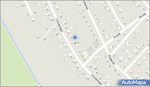 Krapkowice, Króla Bolesława Chrobrego, 36, mapa Krapkowice