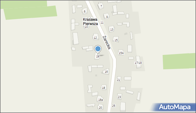 Krasawa, Krasawa, 14, mapa Krasawa