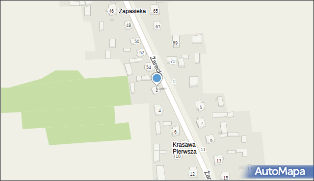 Krasawa, Krasawa, 2, mapa Krasawa