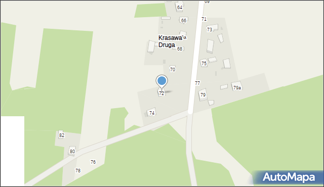 Krasawa, Krasawa, 72, mapa Krasawa