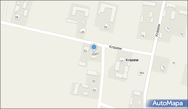 Krasew, Krasew, 62A, mapa Krasew