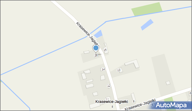 Krasewice-Jagiełki, Krasewice-Jagiełki, 16, mapa Krasewice-Jagiełki